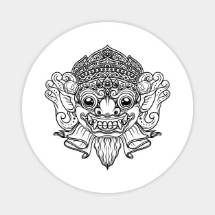 Balinese Barong Sketch with Cute and Cool Baby Face Magnet